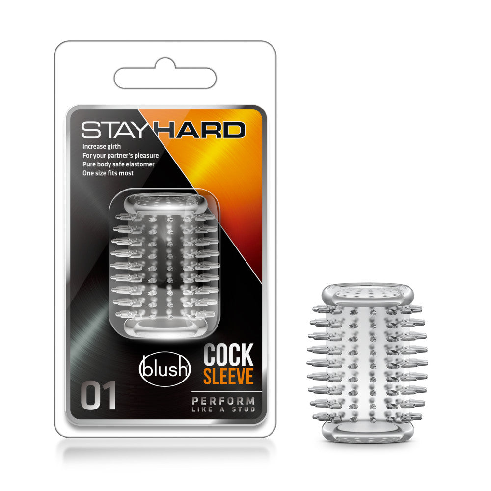 Stay Hard By Blush® | 01: Clear Soft Tickler Spiked Penis Sleeve