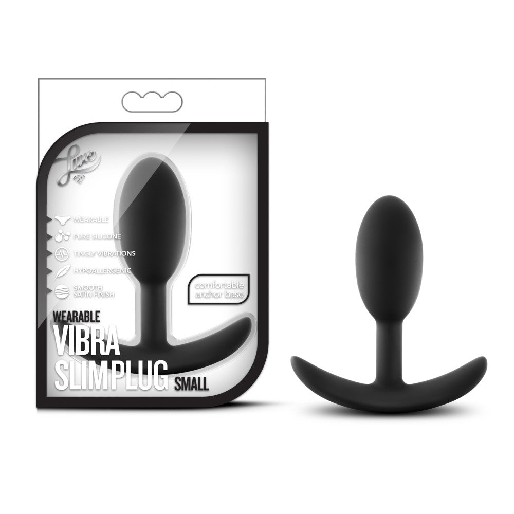 Blush Luxe Wearable Vibra Slim Black 3.5-Inch Anal Plug BlushVibe.com Blush Luxe Wearable Vibra Slim Black 3.5-Inch Anal Plug BlushVibe.com