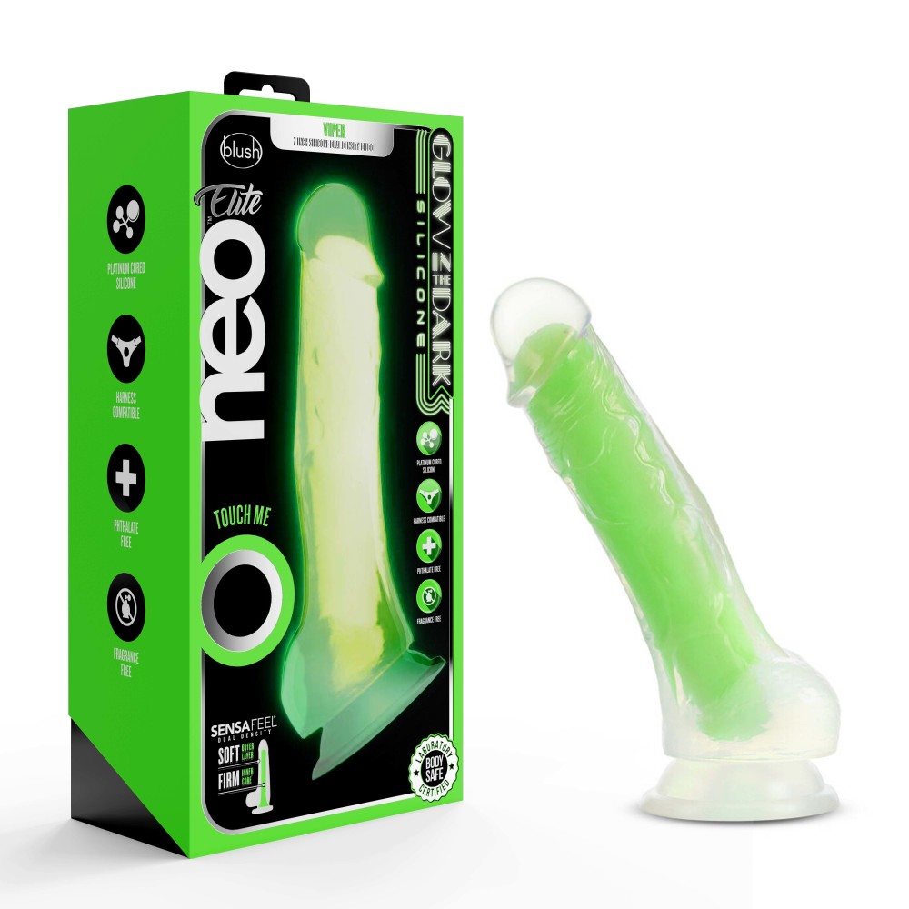 Neo Elite™ | Glow In The Dark Neon Green: 7.5-Inch Long Dildo | Blush –  BlushVibe.com