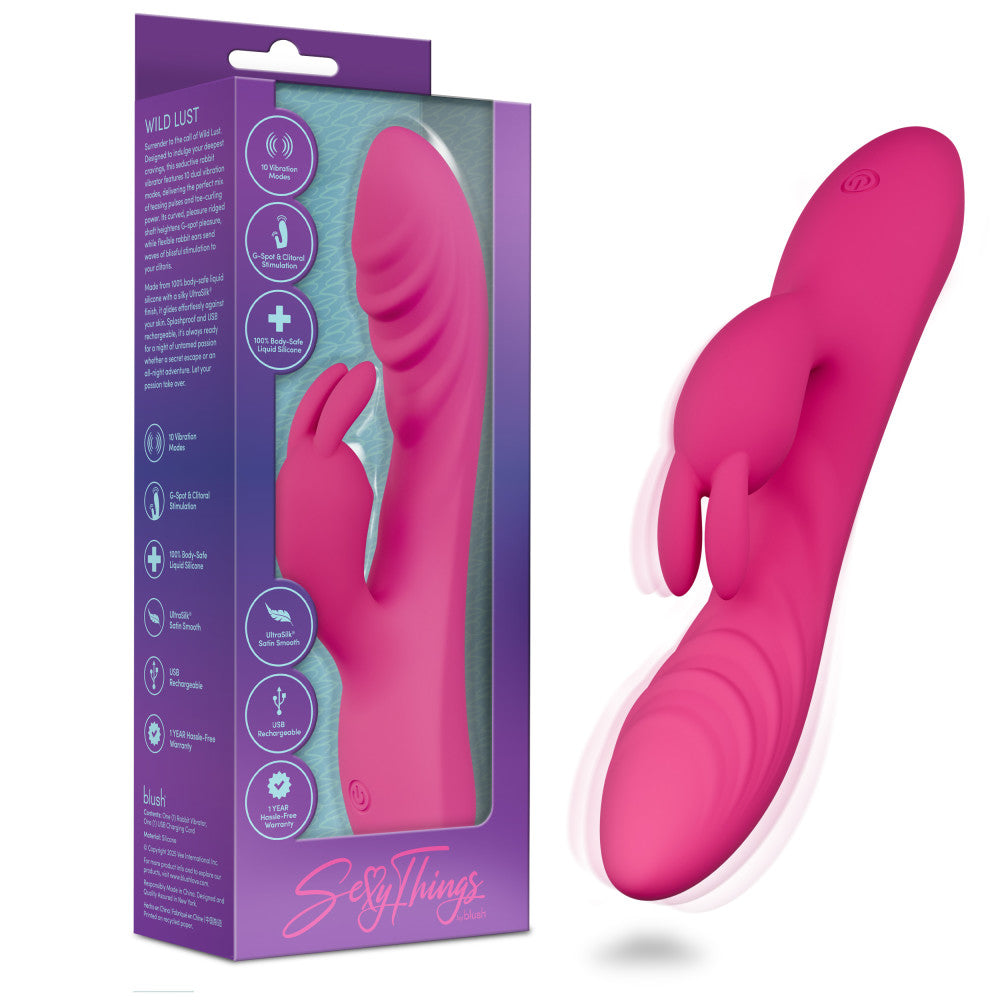 Blush Wild Lust | Dual Motor Rabbit Vibrator In Pink BlushVibe.com Blush Wild Lust | Dual Motor Rabbit Vibrator In Pink BlushVibe.com
