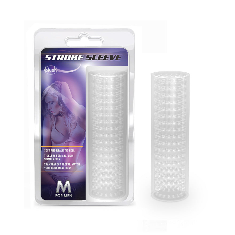 Blush M for Men Stroke Sleeve Clear Masturbator / Stroker BlushVibe.com Blush M for Men Stroke Sleeve Clear Masturbator / Stroker BlushVibe.com