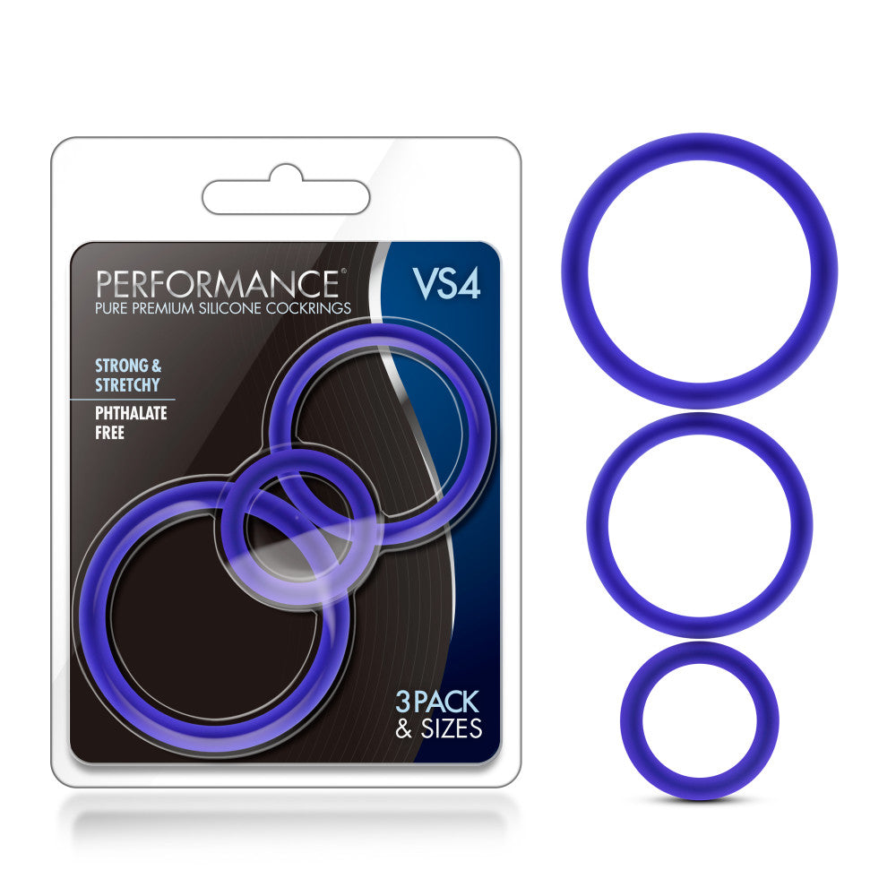 Blush | Performance | VS4 Indigo Penis Ring Set (3-Sizes) BlushVibe.com Blush | Performance | VS4 Indigo Penis Ring Set (3-Sizes) BlushVibe.com