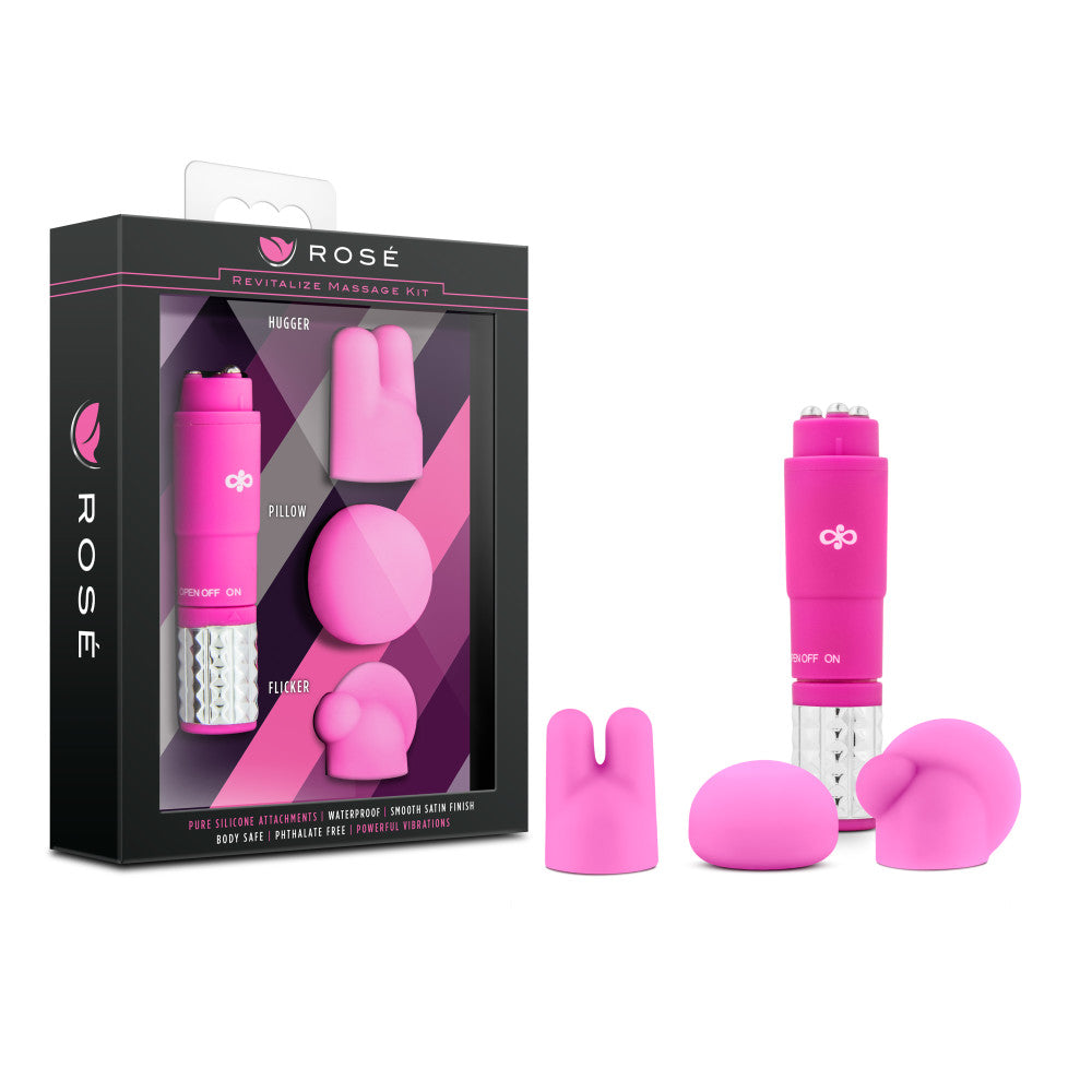 Rose Revitalize Massage Wand Kit in Pink | Shop Adult Sex Toys at BlushVibe  – BlushVibe.com