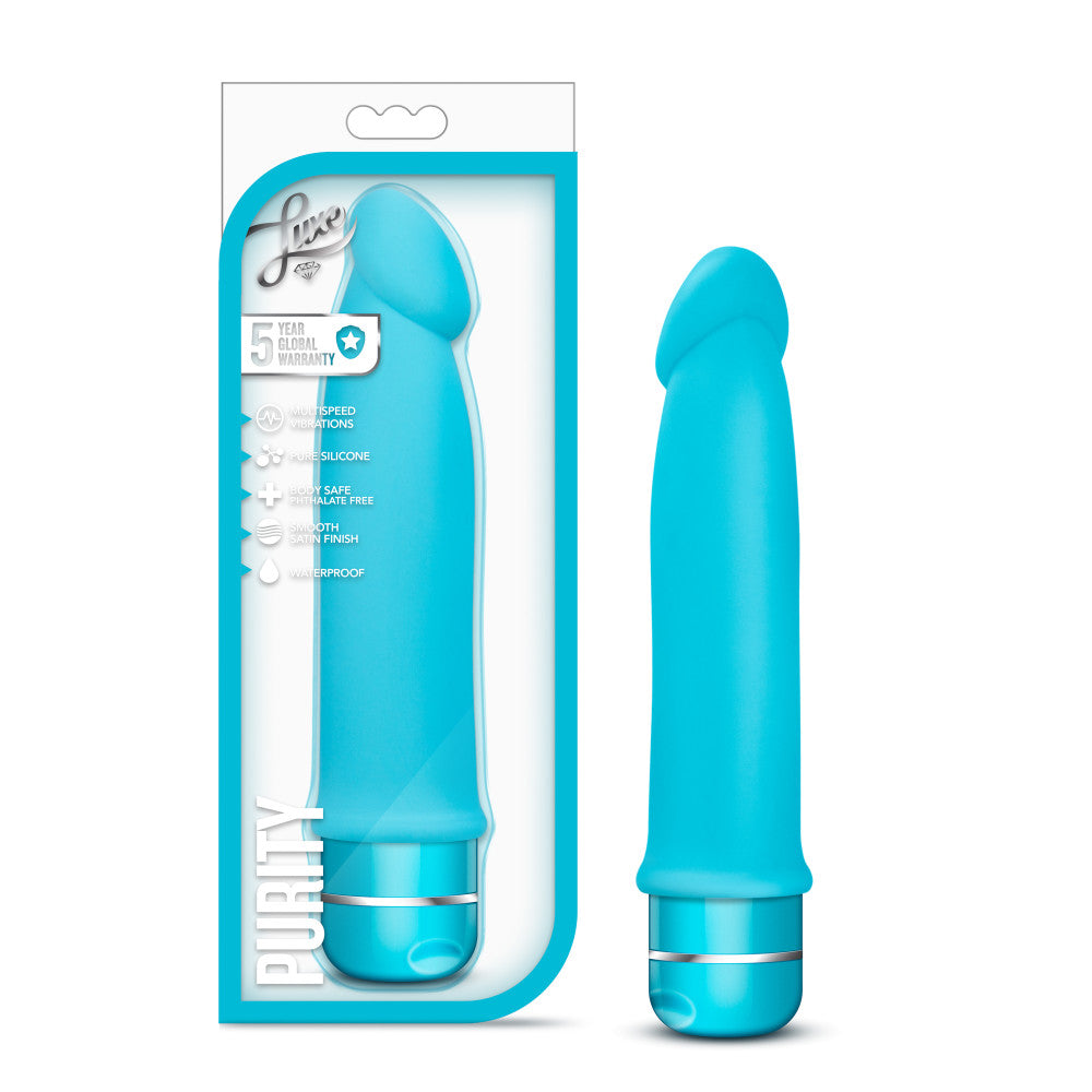 Blush Luxe Purity Blue 7.5-Inch Long Vibrating Dildo BlushVibe.com Blush Luxe Purity Blue 7.5-Inch Long Vibrating Dildo BlushVibe.com