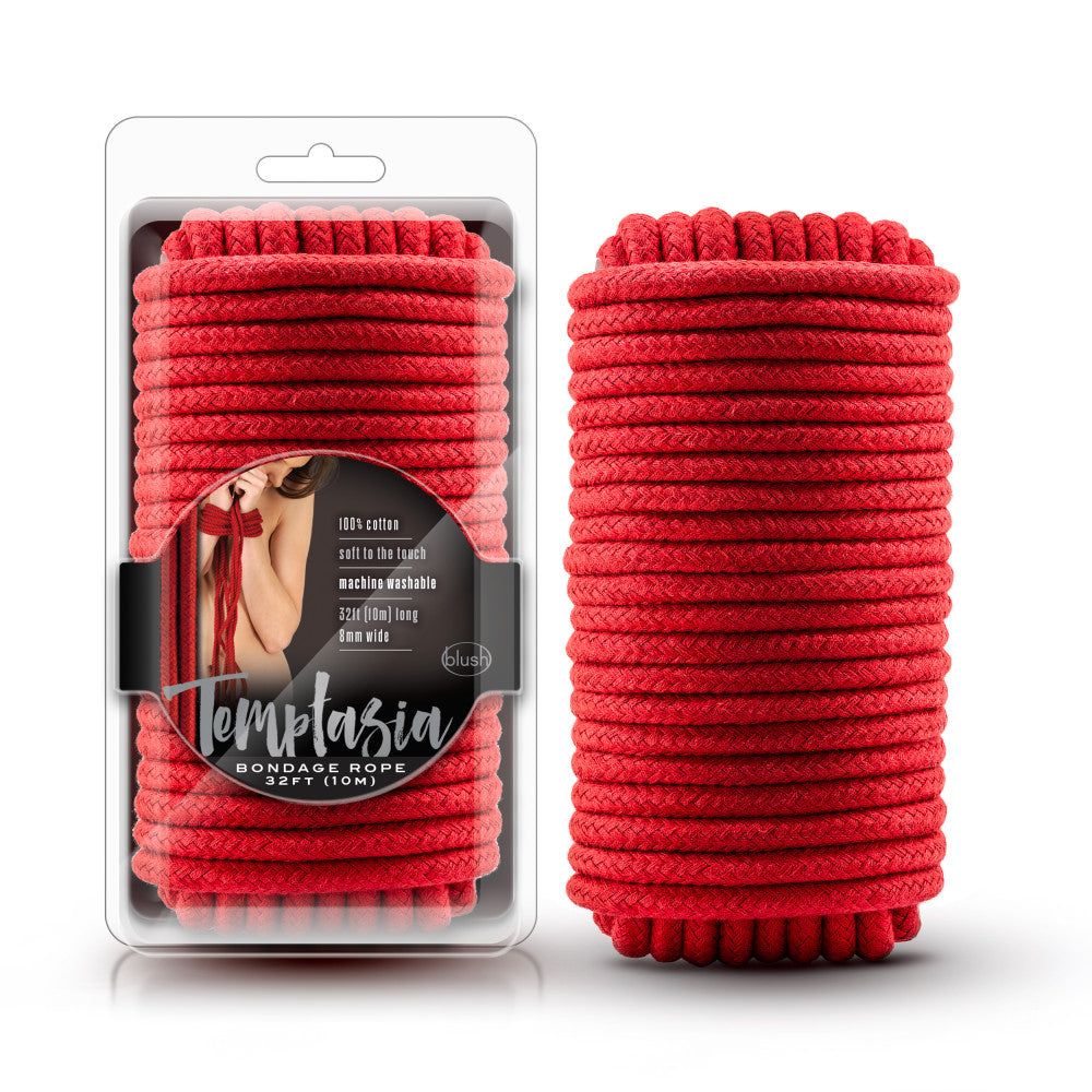 Temptasia Bondage Rope 32 Feet in Red | Shop Blush Sex Toys – BlushVibe.com