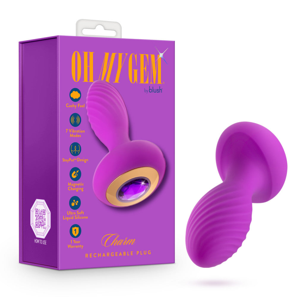 Blush Oh My Gem| 4.5 Inch Vibrating Anal Plug In Purple | Blush Online Store BlushVibe.com Blush Oh My Gem| 4.5 Inch Vibrating Anal Plug In Purple | Blush Online Store BlushVibe.com