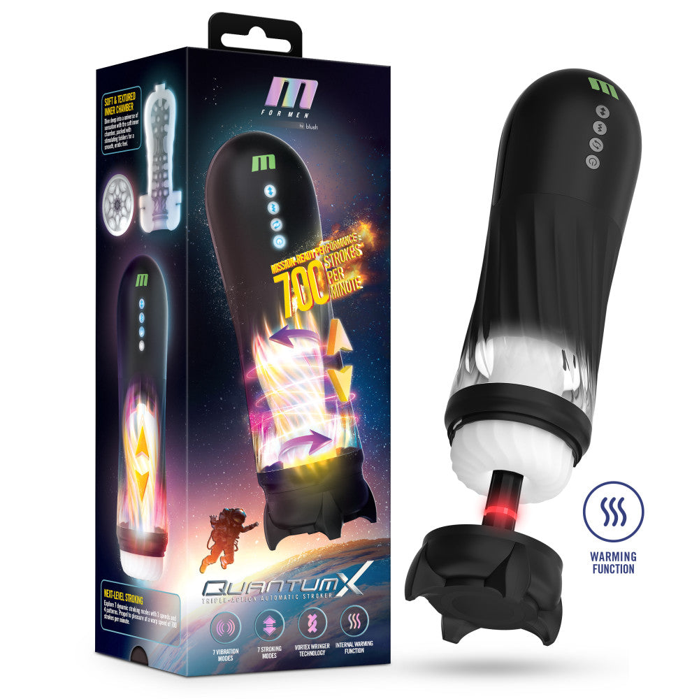 M For Men | Quantum X | Vibrating, Thrusting, & Twisting Automatic Male Masturbator In Black BlushVibe.com M For Men | Quantum X | Vibrating, Thrusting, & Twisting Automatic Male Masturbator In Black BlushVibe.com