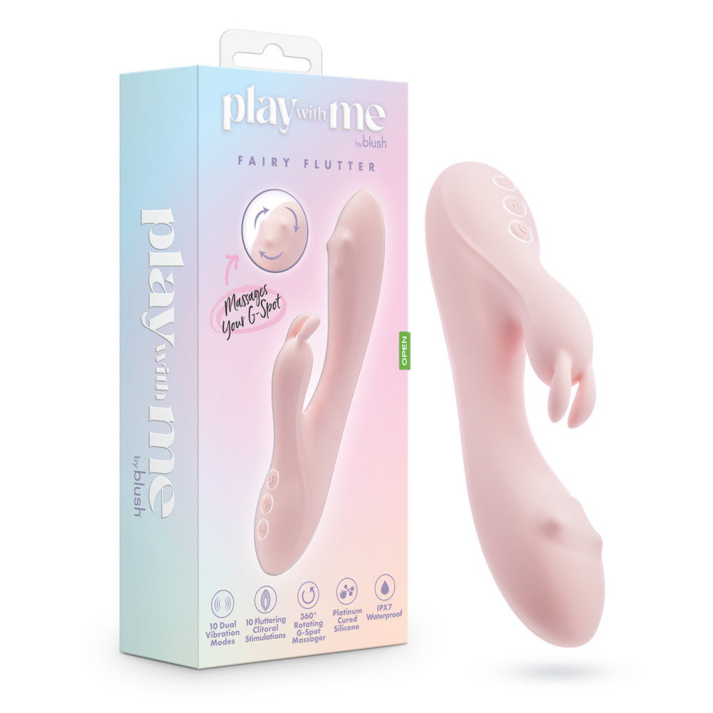 Blush Play With Me | Fairy Flutter - 7.75 Inch G Spot Clitoral Rabbit Vibrator in Pink | Blush Online Store BlushVibe.com Blush Play With Me | Fairy Flutter - 7.75 Inch G Spot Clitoral Rabbit Vibrator in Pink | Blush Online Store BlushVibe.com
