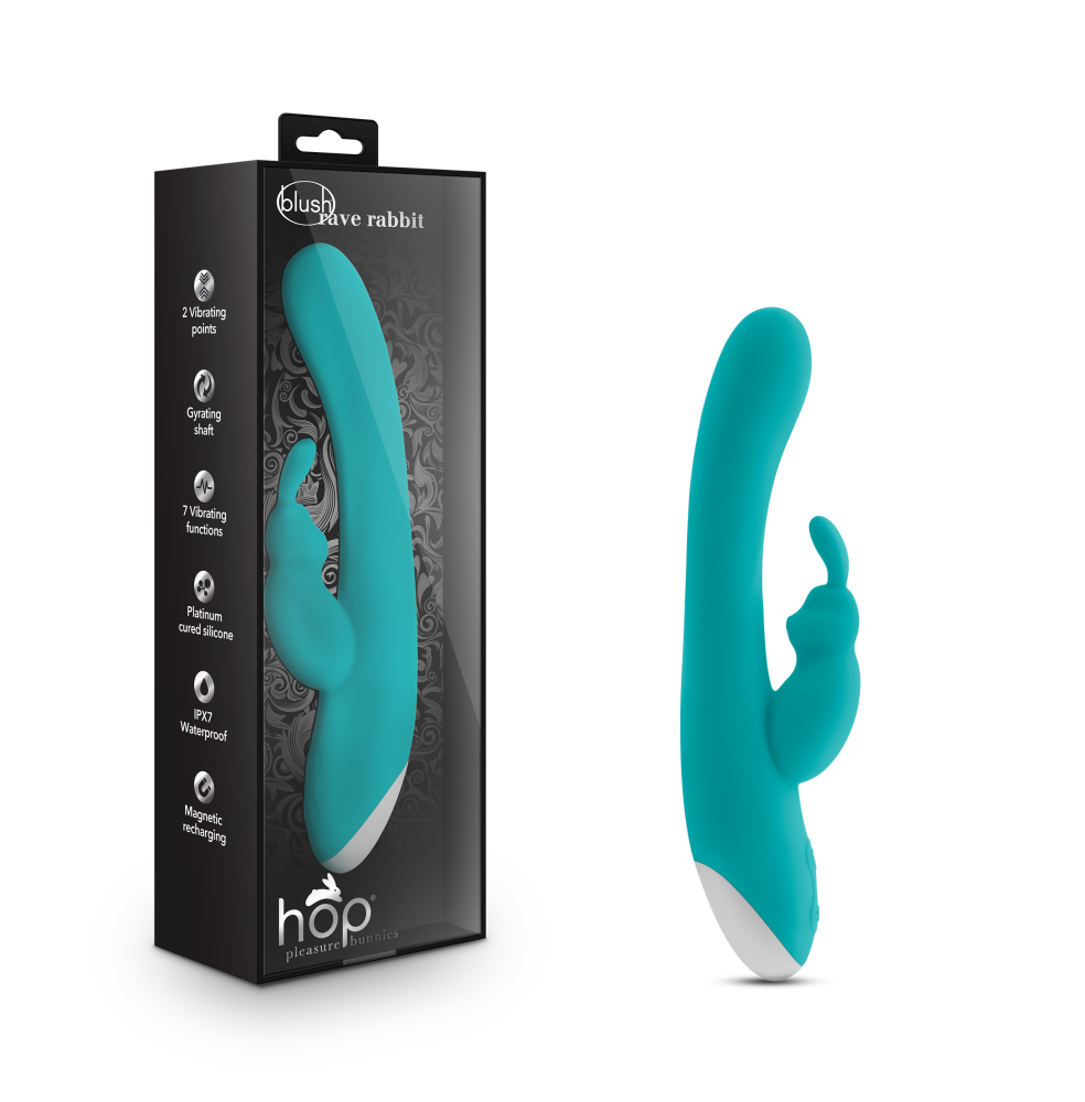 Hop Rave Rabbit Plus Aquamarine Vibe | Shop Adult Sex Vibrator Online at  BlushVibe – BlushVibe.com