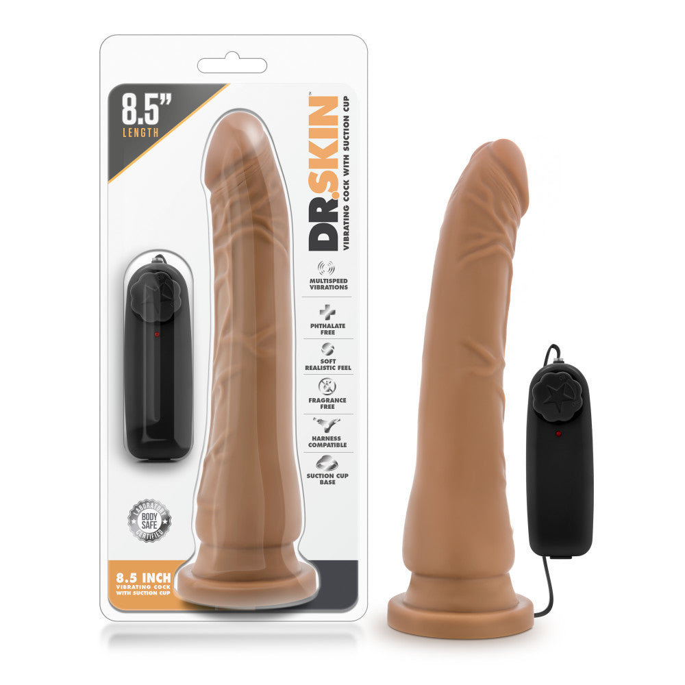 Blush Dr. Skin Realistic Curved G-Spot Mocha 8.5-Inch Long Remote Control Vibrating  Dildo With Suction Cup Base – BlushVibe.com