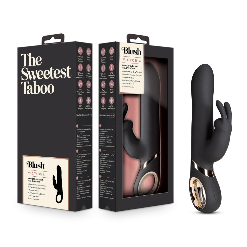 Blush Victoria Gyrating Rabbit in Black | Adult Sex Toys BlushVibe.com Blush Victoria Gyrating Rabbit in Black | Adult Sex Toys BlushVibe.com
