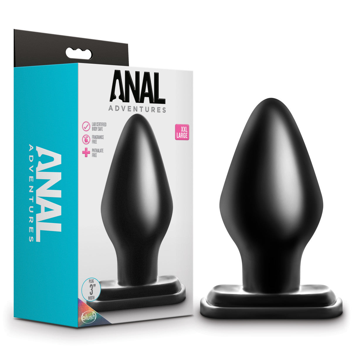 Blush Anal Adventures XXL Black 6-Inch Anal Plug – BlushVibe.com