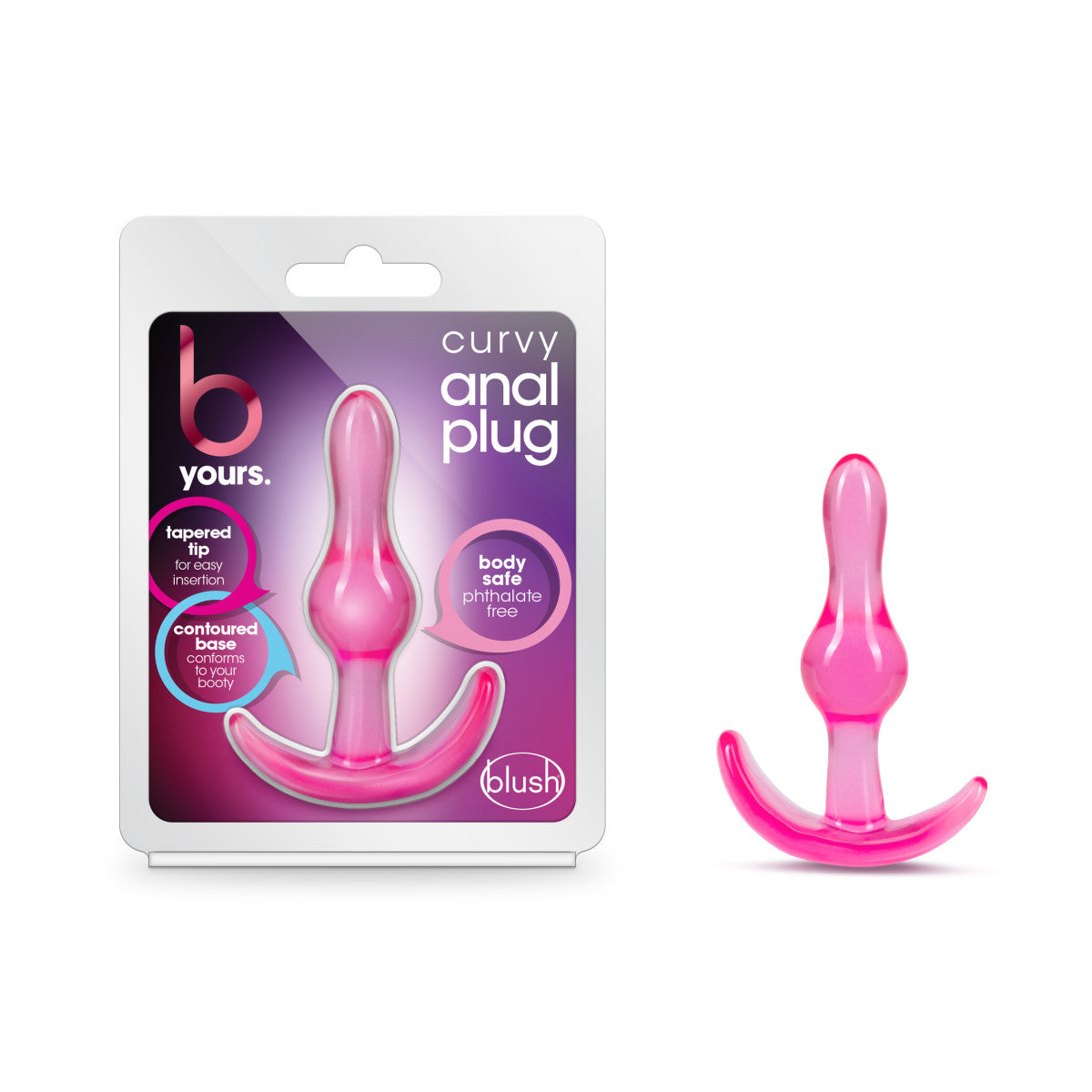 Blush B Yours Curvy Pink 3.5-Inch Anal Plug BlushVibe.com Blush B Yours Curvy Pink 3.5-Inch Anal Plug BlushVibe.com