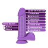 Neo Elite 8 Inch Silicone Dual Density Cock With Balls in Neon Purple