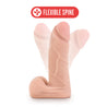Vanilla skin tone ultra realistic dildo. Featuring a tapered head for easy insertion, subtle veins along the slightly upwardly curved shaft, and realistic balls. Suction cup base. Additional images show alternate angles.