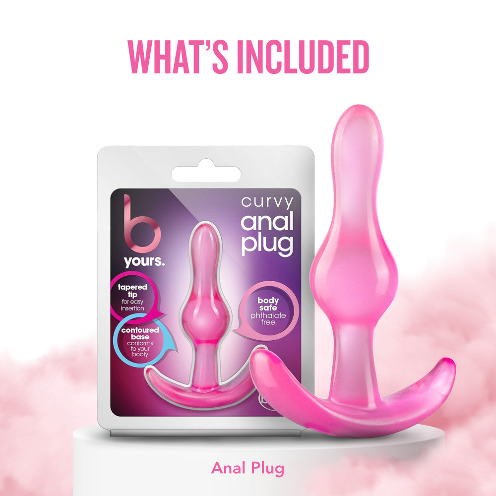 Blush B Yours Curvy Pink 3.5-Inch Anal Plug BlushVibe.com Blush B Yours Curvy Pink 3.5-Inch Anal Plug BlushVibe.com