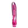 Yellow vibrator. Petite size, smooth, variable intensities controlled by twist dial. Additional images show alternate angles.