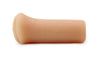Vanilla skin tone stroker with a vulva shaped opening. Smooth on the outside with a ribbed internal tunnel for added stimulation. Additional images show alternate angles.