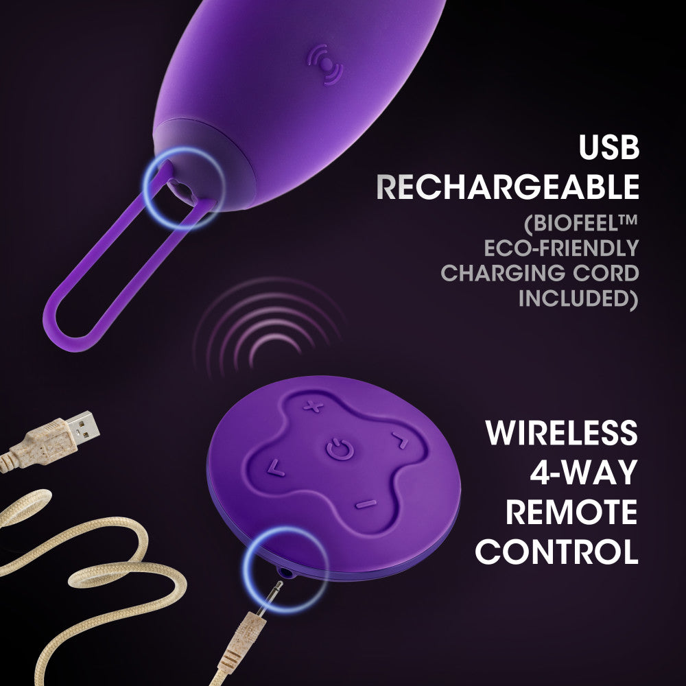 Wellness By Blush™ | Imara Vibrating Egg With Remote UltraSilk® Vibrator - Made with Puria® Silicone