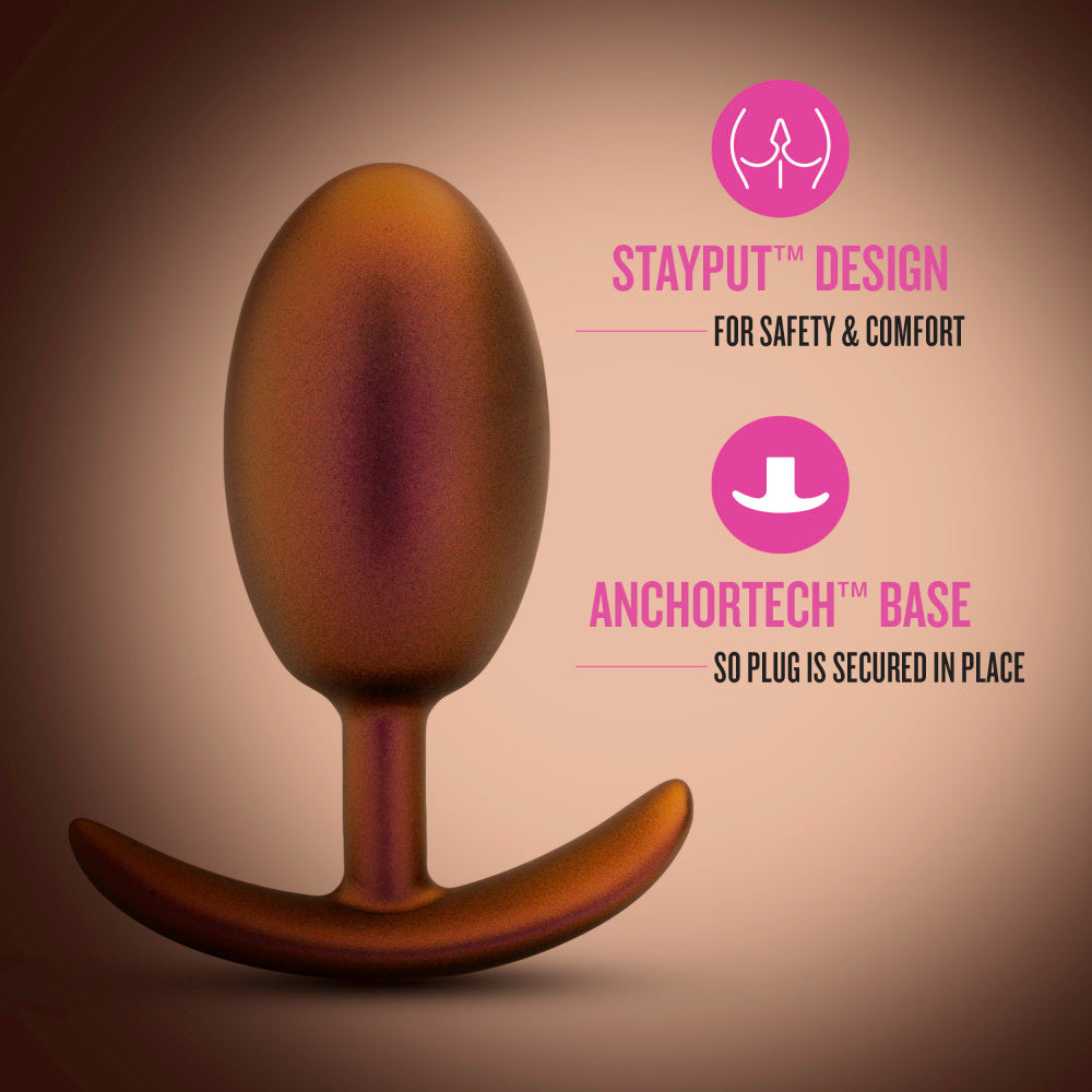 Blush Anal Adventures Matrix | The Neutron Plug: 4 inch Vibrating Inner Ball Butt Plug in Cosmic Copper | With Stayput Technology & Anchortech Base BlushVibe.com Blush Anal Adventures Matrix | The Neutron Plug: 4 inch Vibrating Inner Ball Butt Plug in Cosmic Copper | With Stayput Technology & Anchortech Base BlushVibe.com