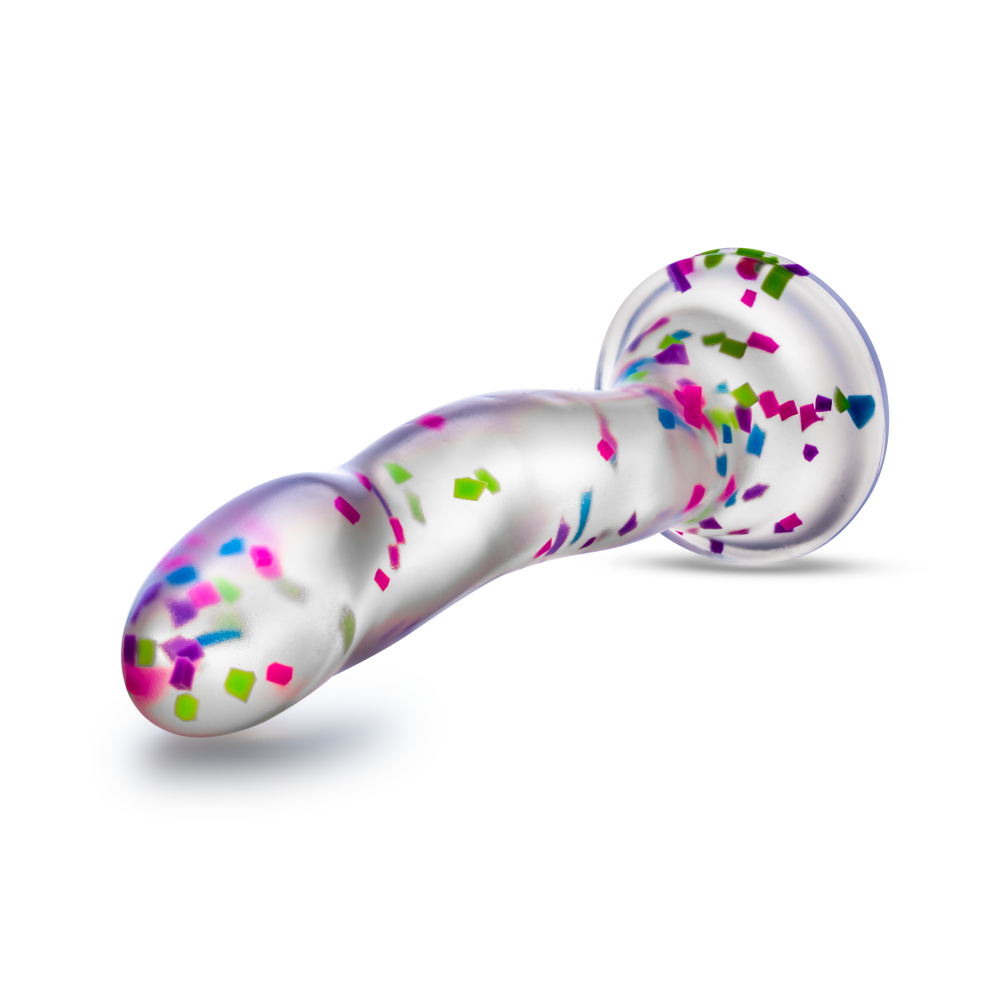 Blush Neo Elite Hanky-Panky 7.5 Inch Purio Silicone Glow In The Dark Dildo - Clear Dildo With Fun Confetti BlushVibe.com Blush Neo Elite Hanky-Panky 7.5 Inch Purio Silicone Glow In The Dark Dildo - Clear Dildo With Fun Confetti BlushVibe.com