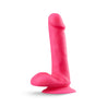Neo Elite 6 Inch Silicone Dual Density Cock With Balls Neon Pink