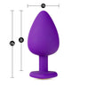Temptasia Bling Plug Large purple smooth silicone butt plug