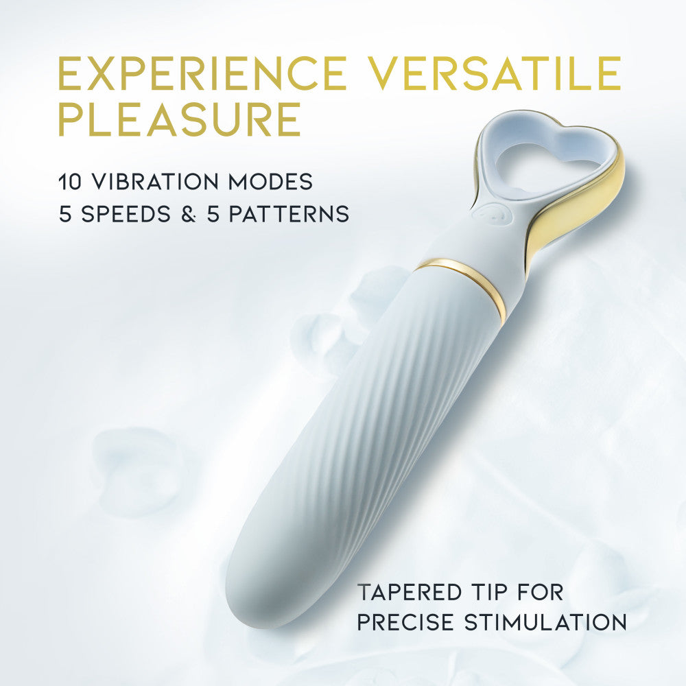 Delice | Silicone Bullet Vibrator With Heart Shaped Handle - In Blue | Blush Online Store BlushVibe.com Delice | Silicone Bullet Vibrator With Heart Shaped Handle - In Blue | Blush Online Store BlushVibe.com