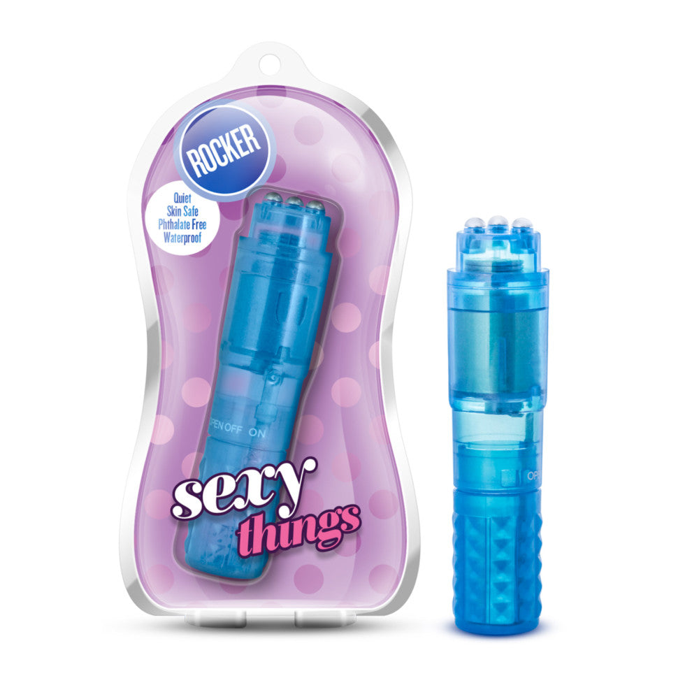Blush Sexy Things Rocker Blue 4-Inch Vibrating Mini Vibrator
