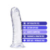 8 Inch Strap On Compatible B Yours Plus Dildo Roar N Ride in Clear