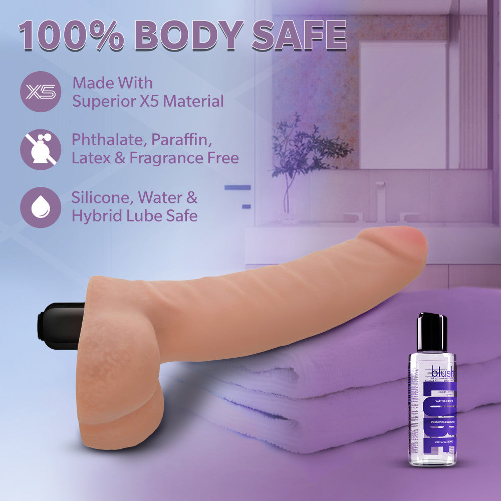 Blush X5 Basic 5 Realistic Beige 5.5-Inch Long Vibrating Dildo BlushVibe.com Blush X5 Basic 5 Realistic Beige 5.5-Inch Long Vibrating Dildo BlushVibe.com