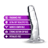 Shows clear realistic dildo without balls standing. Other photos show alternate angles. 