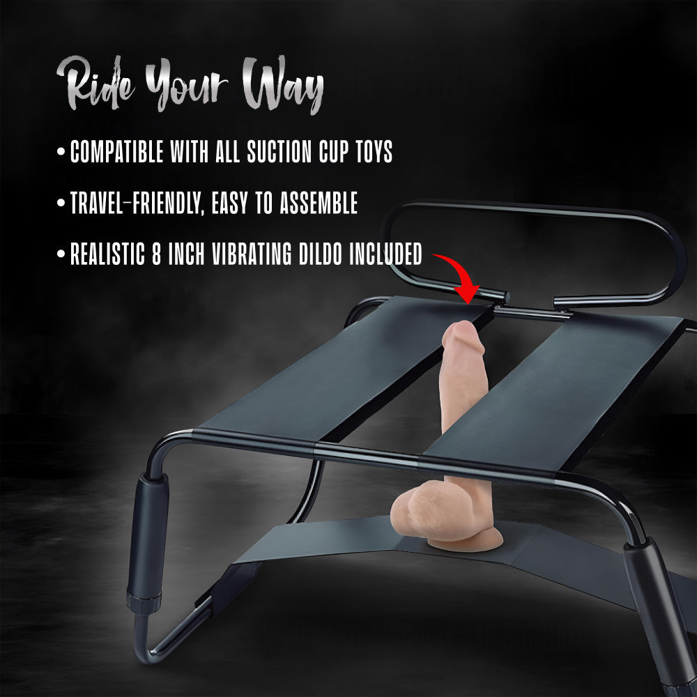 Temptasia By Blush | Surrender Sex Chair in Black - Unlimited Sex Positions With Strong Brackets & 4 Anti-Skid Pads - BDSM & Bondage Equipment BlushVibe.com Temptasia By Blush | Surrender Sex Chair in Black - Unlimited Sex Positions With Strong Brackets & 4 Anti-Skid Pads - BDSM & Bondage Equipment BlushVibe.com