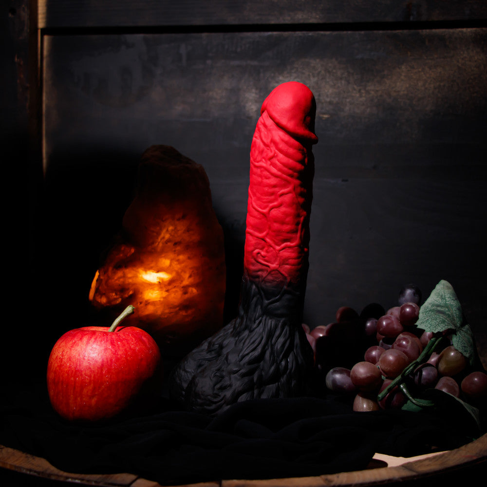 The Realm Lycan Lock On Werewolf Dildo Red