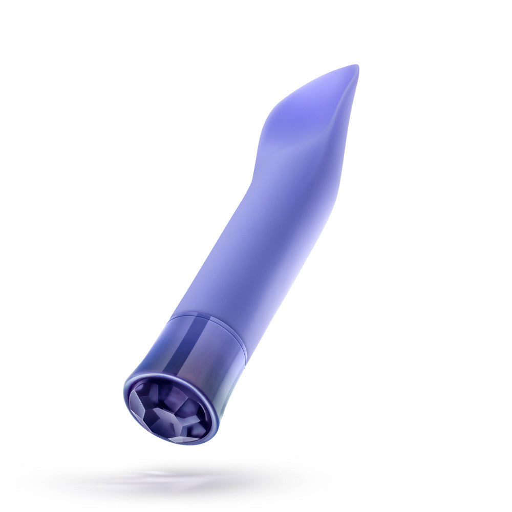 Blush Oh My Gem Enrapture 6.5 Inch Warming Clitoral Vibrator in Tanzanite - Made with Smooth Ultrasilk® Puria™ Silicone