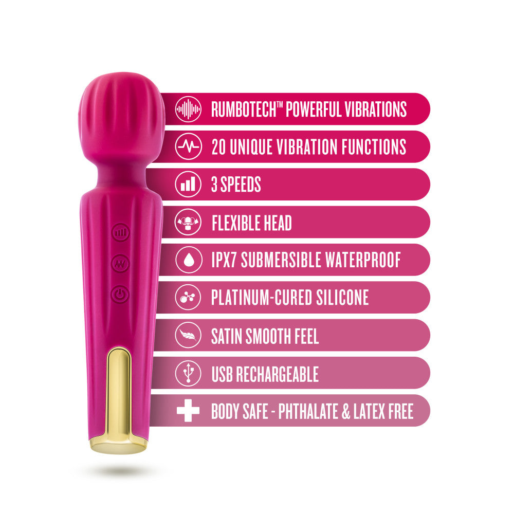 Blush Allana Velvet 20 Function Vibrating Massage Wand BlushVibe.com Blush Allana Velvet 20 Function Vibrating Massage Wand BlushVibe.com