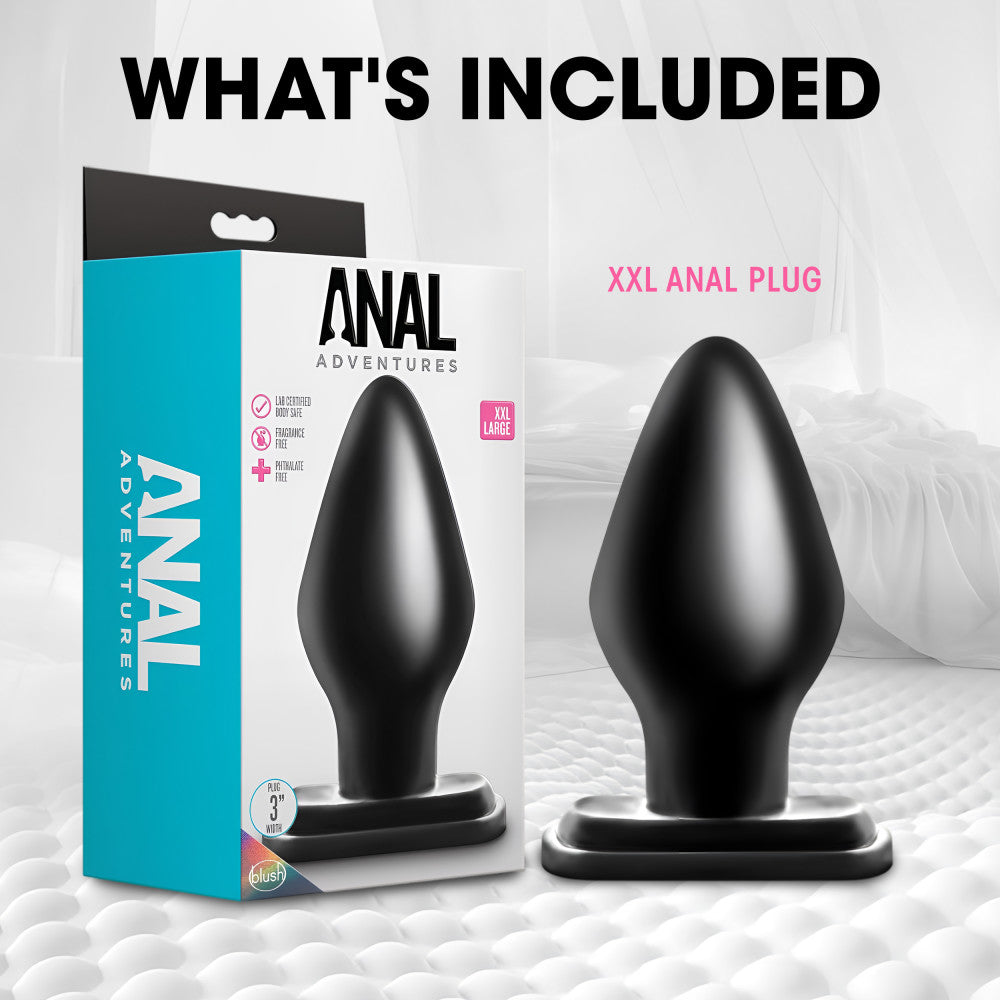 Blush Anal Adventures XXL Black 6-Inch Anal Plug BlushVibe.com Blush Anal Adventures XXL Black 6-Inch Anal Plug BlushVibe.com
