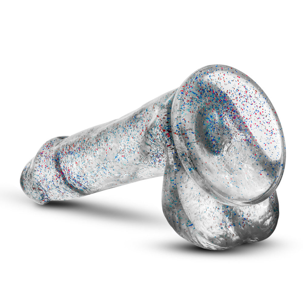 Blush Naturally Yours Realistic Sparkling Clear 6-Inch Long Dildo With Balls & Suction Cup Base BlushVibe.com Blush Naturally Yours Realistic Sparkling Clear 6-Inch Long Dildo With Balls & Suction Cup Base BlushVibe.com