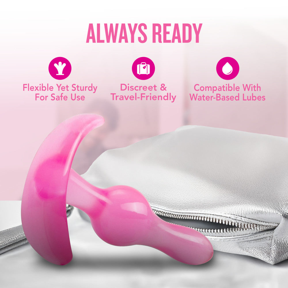 Blush B Yours Curvy Pink 3.5-Inch Anal Plug BlushVibe.com Blush B Yours Curvy Pink 3.5-Inch Anal Plug BlushVibe.com