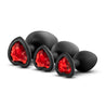 Luxe Bling Plugs Training Kit Black With Red Gems