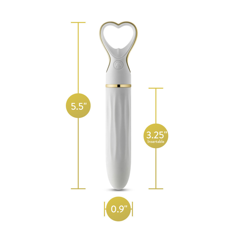 Delice | Silicone Bullet Vibrator With Heart Shaped Handle - In White | Blush Online Store BlushVibe.com Delice | Silicone Bullet Vibrator With Heart Shaped Handle - In White | Blush Online Store BlushVibe.com