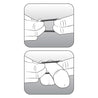 Set of 3 thin smooth white cock rings. Additional images show alternate angles.