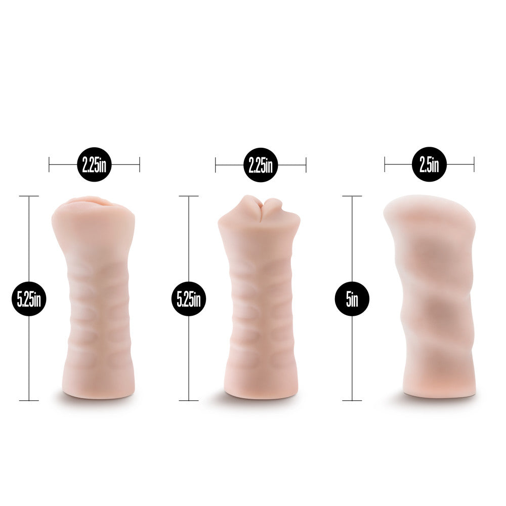 Blush M for Men 3-Pack Self-Lubricating Vanilla Vibrating Masturbator / Stroker BlushVibe.com Blush M for Men 3-Pack Self-Lubricating Vanilla Vibrating Masturbator / Stroker BlushVibe.com
