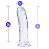 8 Inch Strap On Compatible B Yours Plus Dildo Roar N Ride in Clear