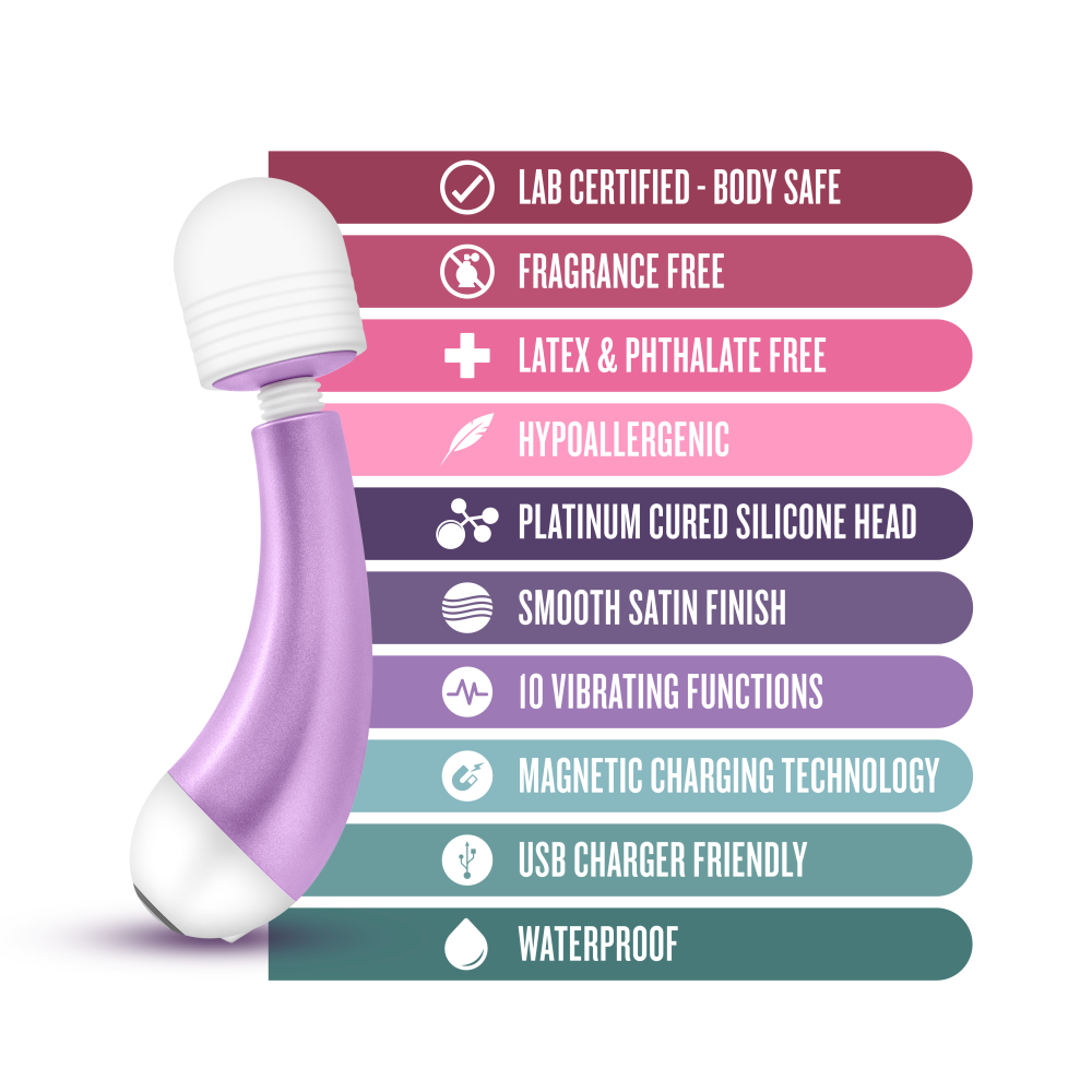 10 Vibration Modes Noje Delite Wisteria With 3 Silicone Attachments