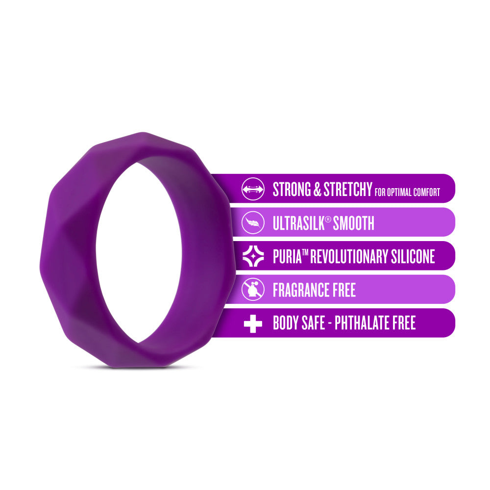 Wellness Geo C Ring Puria Platinum Cured Silicone Purple