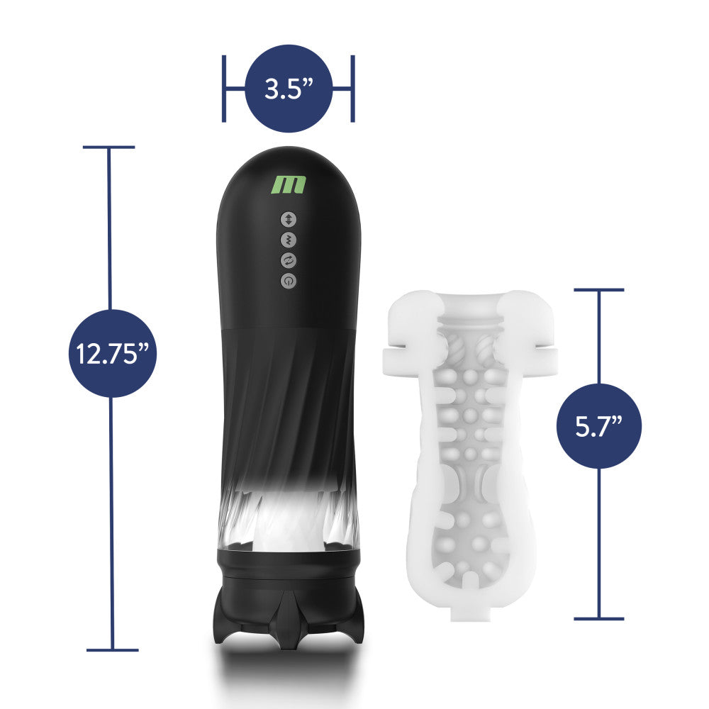 M For Men | Quantum X | Vibrating, Thrusting, & Twisting Automatic Male Masturbator In Black BlushVibe.com M For Men | Quantum X | Vibrating, Thrusting, & Twisting Automatic Male Masturbator In Black BlushVibe.com