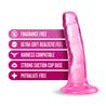 Shows clear pink dildo without balls and a suction cup standing. Alternate photos show other angles. 