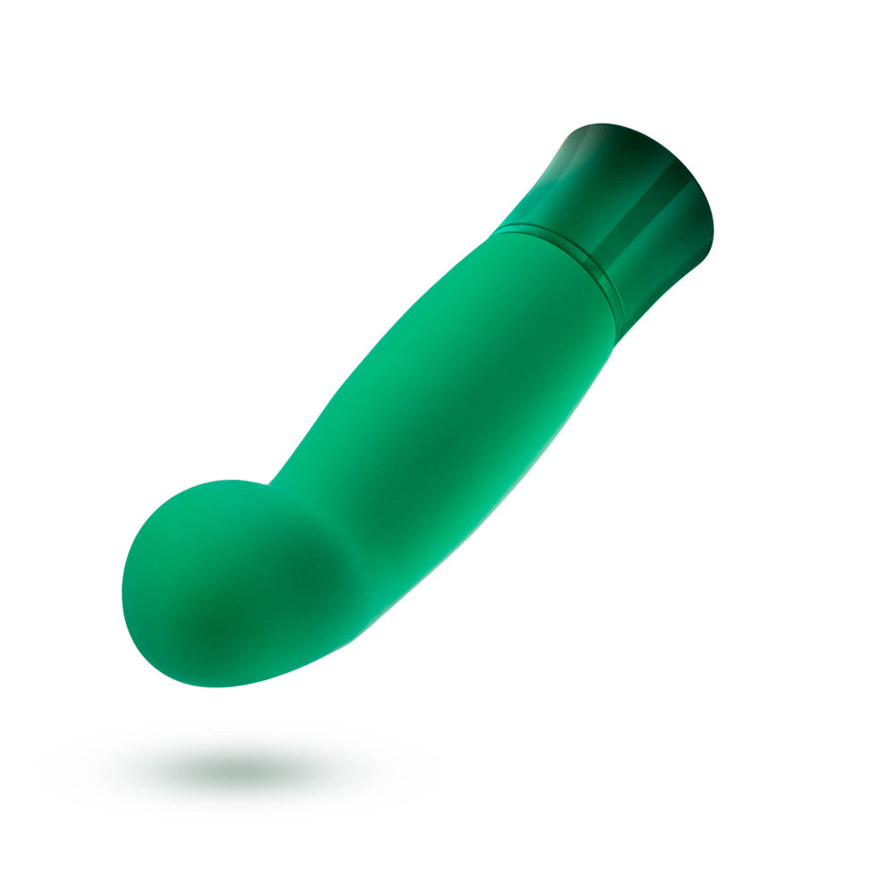 Blush Oh My Gem Enchanting 5.5 Inch Warming G Spot Vibrator in Emerald - Made with Smooth Ultrasilk® Puria™ Silicone
