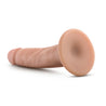 Vanilla skin tone slim realistic dildo. Featuring a small head, subtle veins along the shaft, and a suction cup base. Additional images show alternate angles.